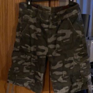 Green shorts rock revival men shorts